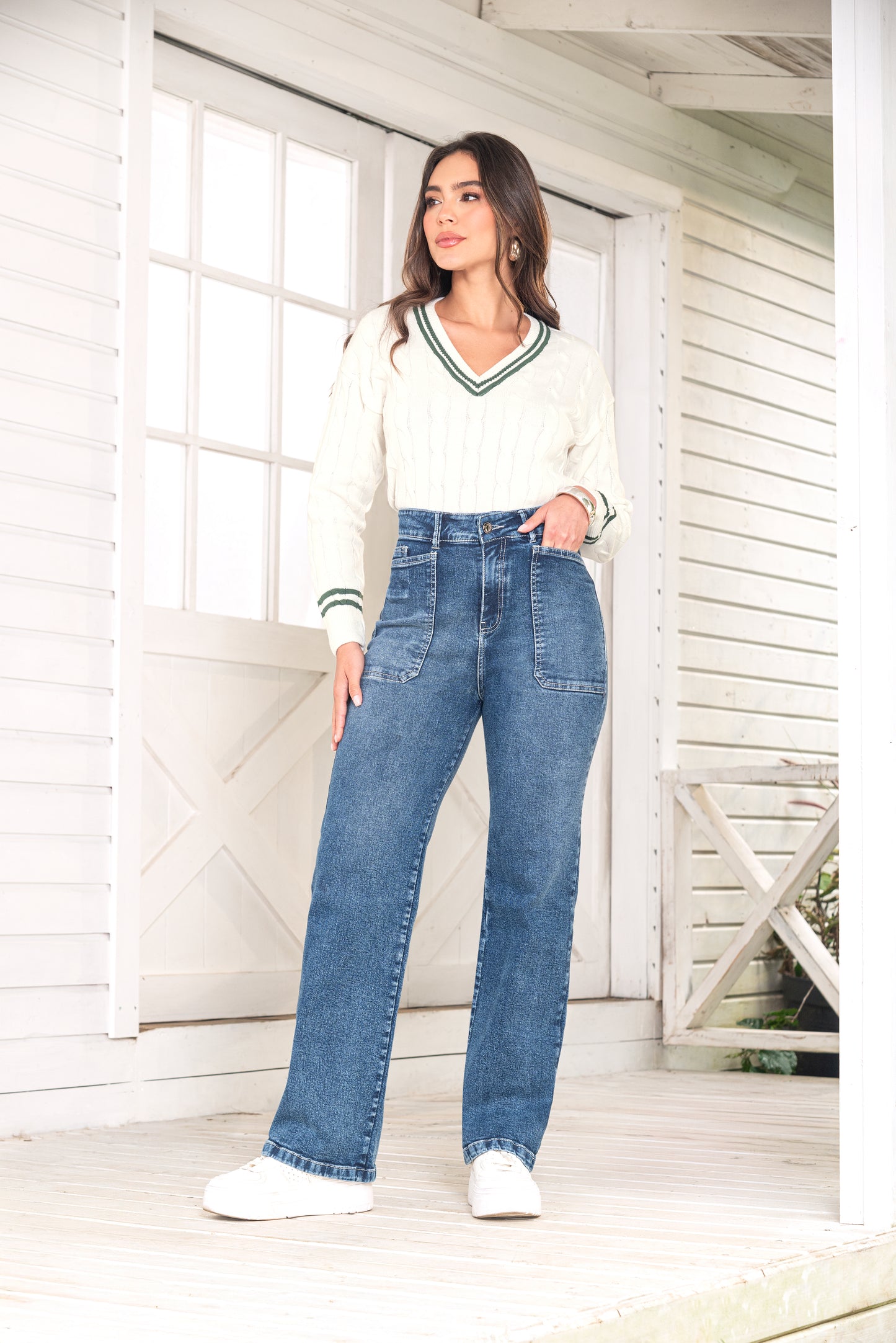 Ochentero -índigo Licrado-Bota Recta  Nueva Silueta Confort Ref 1902