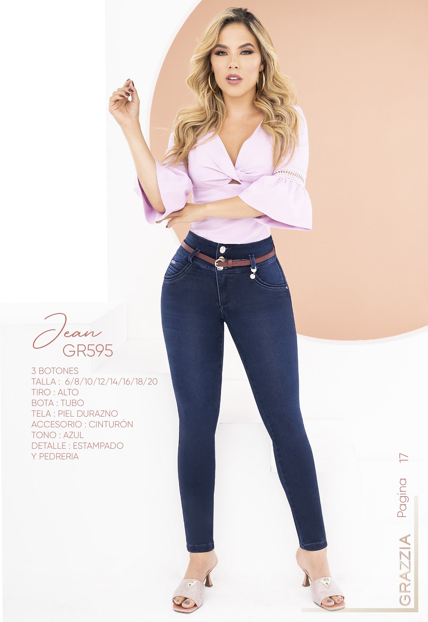 Jeans Grazzia by B´violet  Cinturón Ref 595