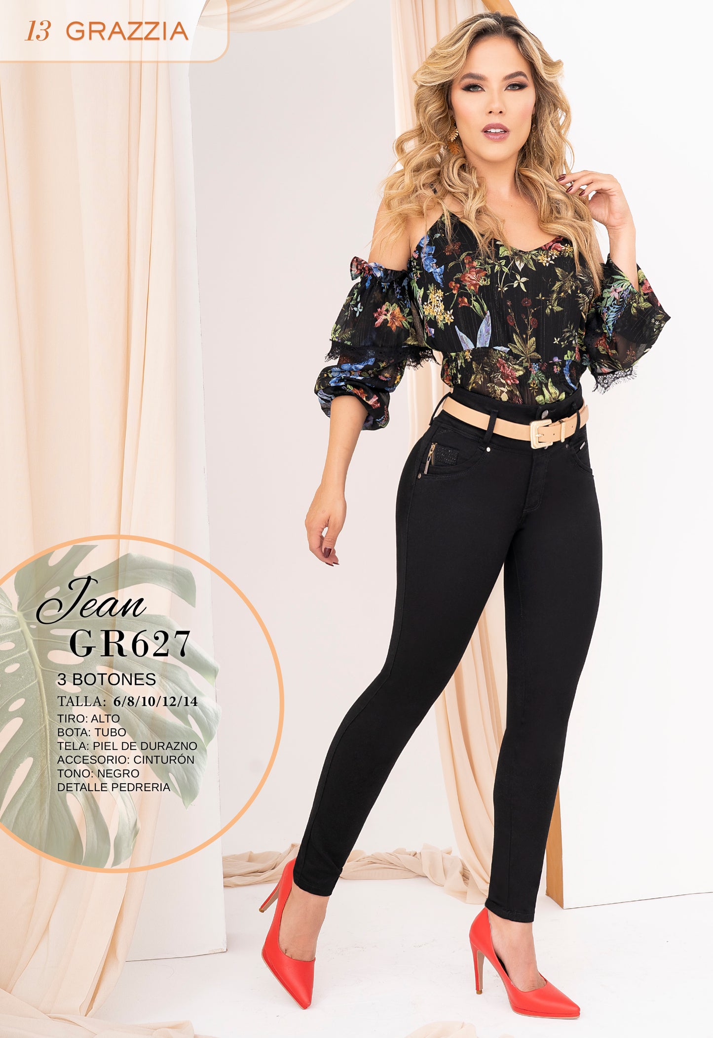 Jeans Grazzia by B´violet Neo, Cinturón Ref 627